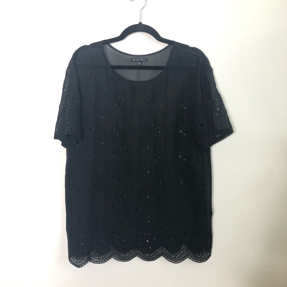 ⭐️ Madewell Broadway & Broome silk eyelet blouse